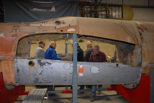 Fuselage side panels, above the bomb bay doors and below the wing were trial fitted.